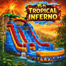 15 ft Tropical Inferno Water Slide