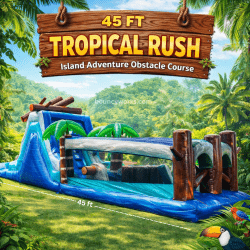 45 ft Tropical Rush Obstacle Course (Wet or Dry)