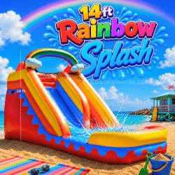 14 ft Rainbow Splash Water Slide