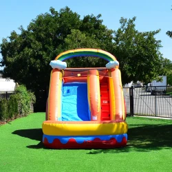JumpOrange14FTRainbowCommercialGradeWaterSlideforKidsan 3 14 ft Rainbow Splash Water Slide